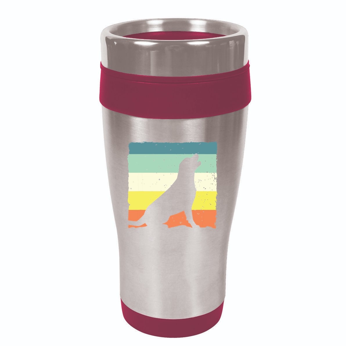 Cool Labrador Art For Men Women Vintage Labrador Retriever 16oz Travel Tumbler