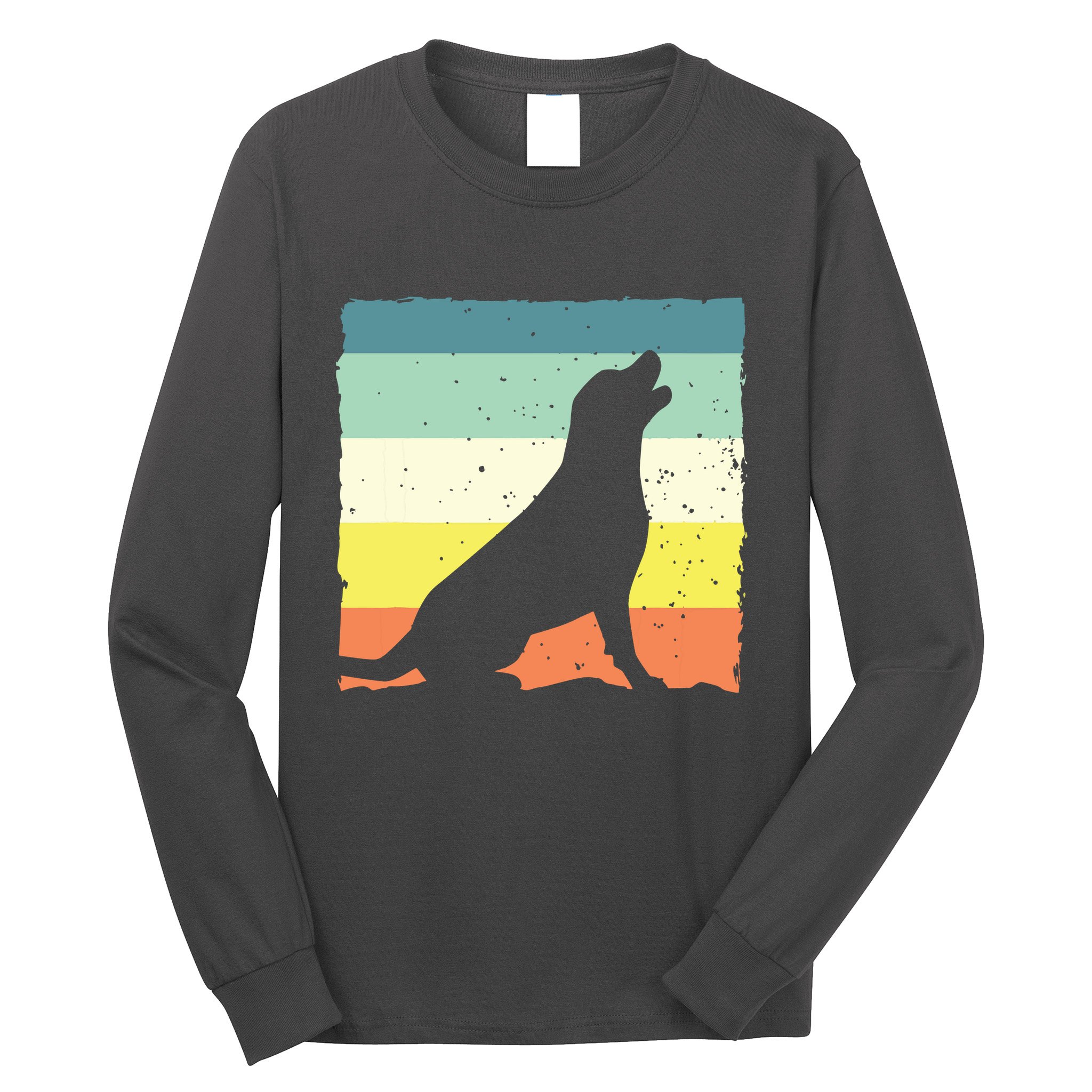Cool Labrador Art For Men Women Vintage Labrador Retriever Long Sleeve Shirt