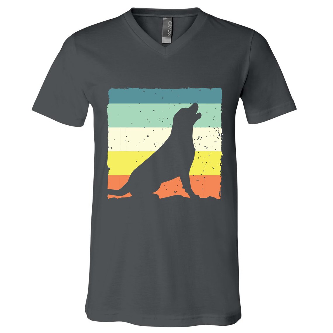 Cool Labrador Art For Men Women Vintage Labrador Retriever V-Neck T-Shirt