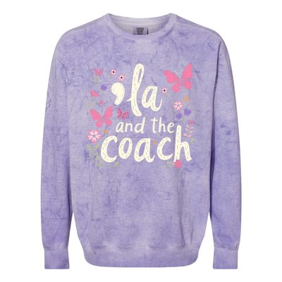 Comma La And The Coach 2024 Kamala Harris Gift Colorblast Crewneck Sweatshirt