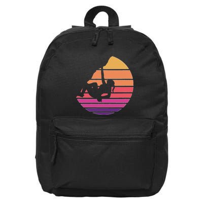 Climb Like A Girl Funny Rock Climbing 16 in Basic Backpack