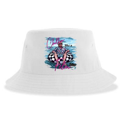 Chillin Like A Felon Trump For President 2024 Sustainable Bucket Hat