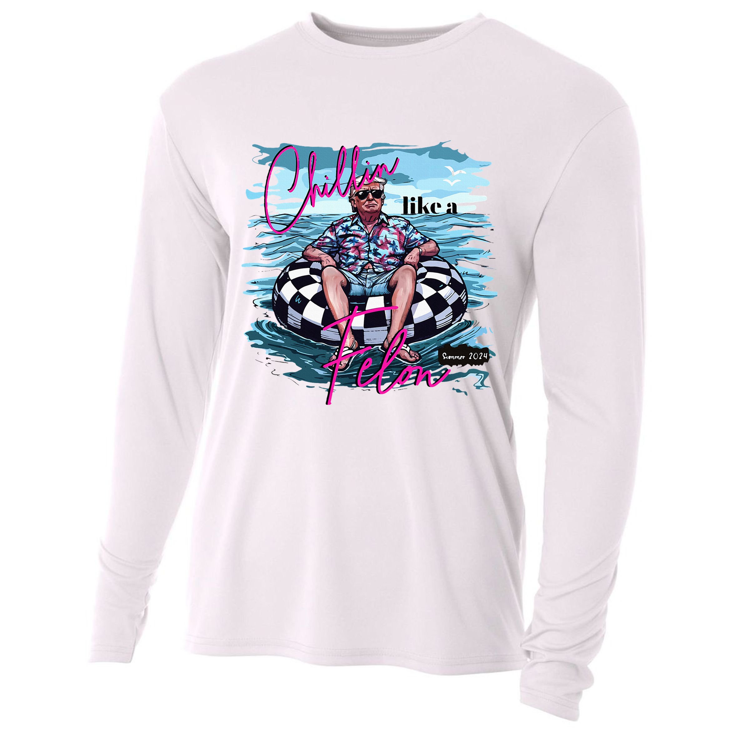 Chillin Like A Felon Trump For President 2024 Cooling Performance Long Sleeve Crew