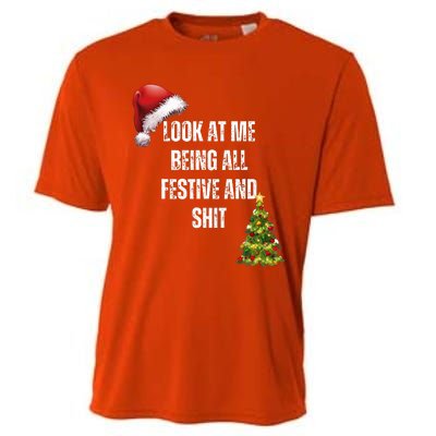 Christmas Look At Me Being All Festive And Shit Cooling Performance Crew T-Shirt