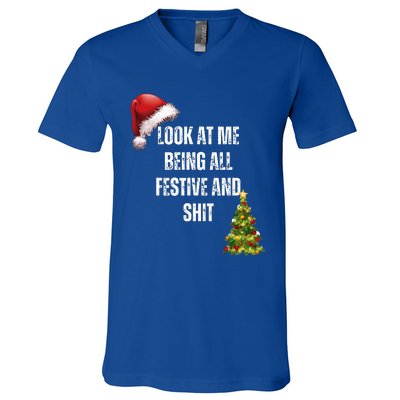 Christmas Look At Me Being All Festive And Shit V-Neck T-Shirt