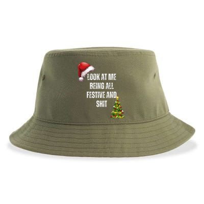 Christmas Look At Me Being All Festive And Shit Sustainable Bucket Hat