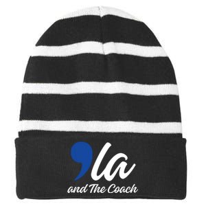 Comma La And The Coach 2024 Striped Beanie with Solid Band