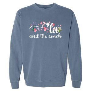 Comma La And The Coach 2024 Kamala Harris Funny Gift Garment-Dyed Sweatshirt