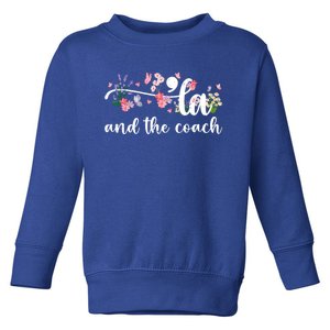 Comma La And The Coach 2024 Kamala Harris Funny Gift Toddler Sweatshirt