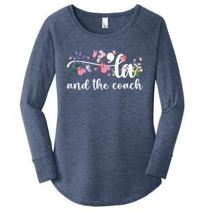 Comma La And The Coach 2024 Kamala Harris Funny Gift Women's Perfect Tri Tunic Long Sleeve Shirt