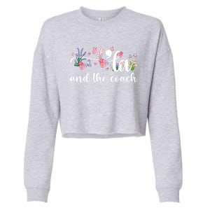 Comma La And The Coach 2024 Kamala Harris Funny Gift Cropped Pullover Crew