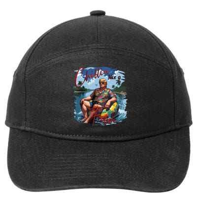 Chillin Like A Felon Thug Life Trump 2024 7-Panel Snapback Hat