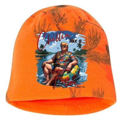 Chillin Like A Felon Thug Life Trump 2024 Kati - Camo Knit Beanie