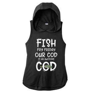 Catholic Lent And Easter Christian Lenten Fish Fry Friday Ladies PosiCharge Tri-Blend Wicking Draft Hoodie Tank