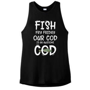 Catholic Lent And Easter Christian Lenten Fish Fry Friday Ladies PosiCharge Tri-Blend Wicking Tank