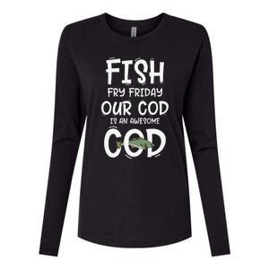 Catholic Lent And Easter Christian Lenten Fish Fry Friday Womens Cotton Relaxed Long Sleeve T-Shirt