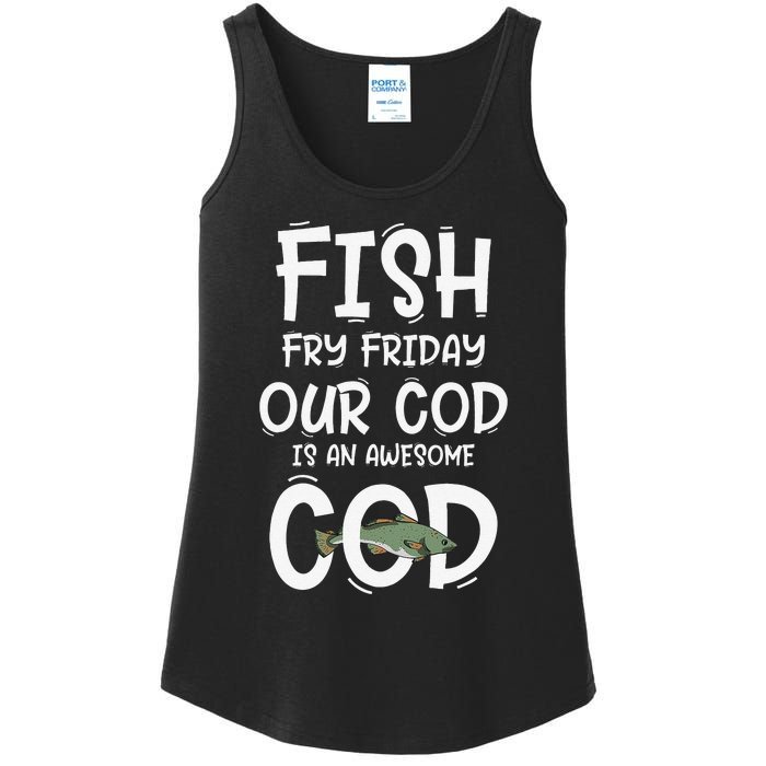 Catholic Lent And Easter Christian Lenten Fish Fry Friday Ladies Essential Tank