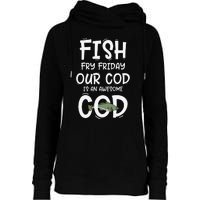 Catholic Lent And Easter Christian Lenten Fish Fry Friday Womens Funnel Neck Pullover Hood