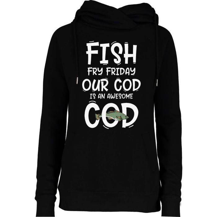 Catholic Lent And Easter Christian Lenten Fish Fry Friday Womens Funnel Neck Pullover Hood