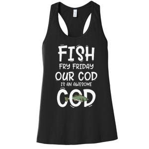 Catholic Lent And Easter Christian Lenten Fish Fry Friday Women's Racerback Tank