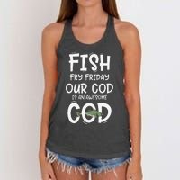 Catholic Lent And Easter Christian Lenten Fish Fry Friday Women's Knotted Racerback Tank