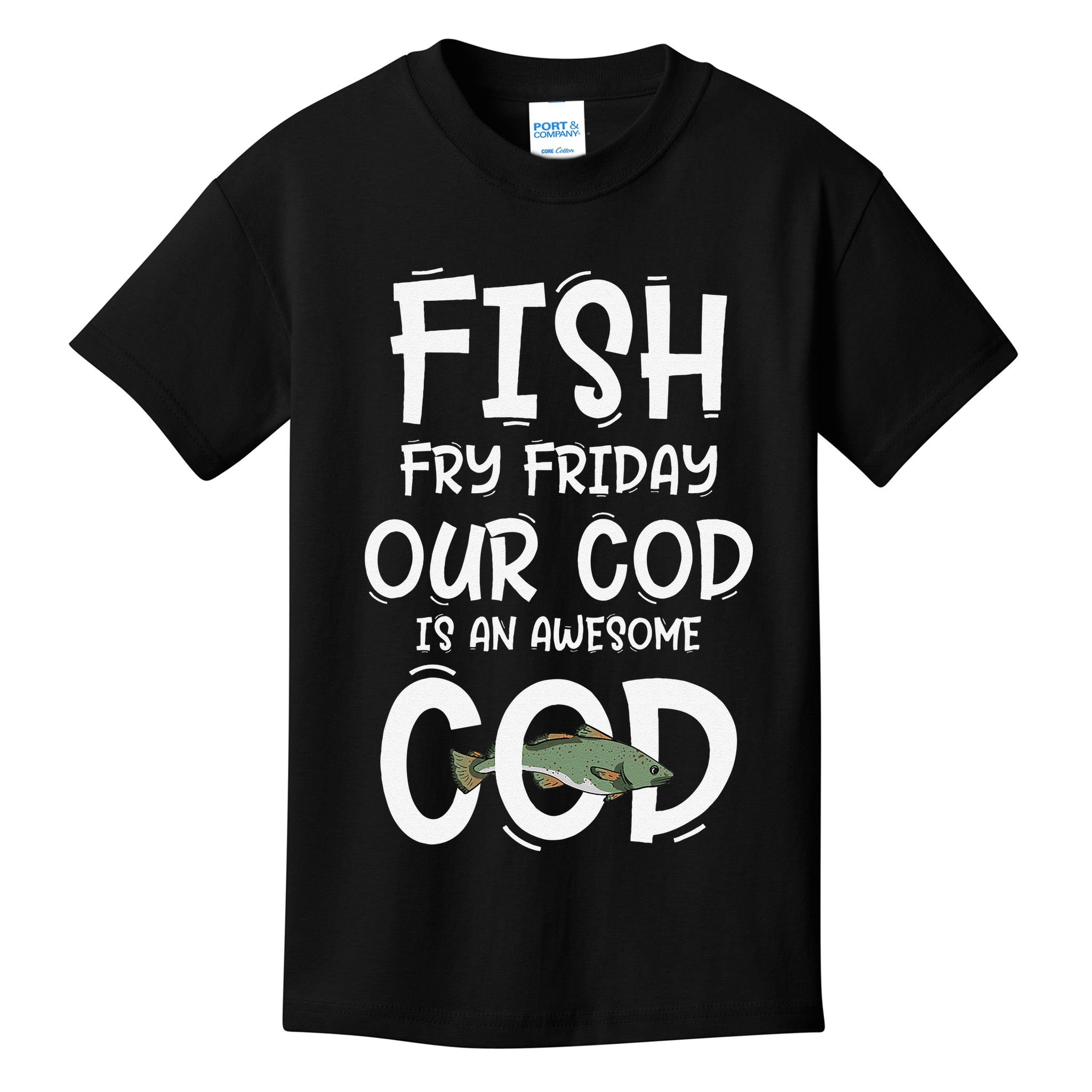 Catholic Lent And Easter Christian Lenten Fish Fry Friday Kids T-Shirt