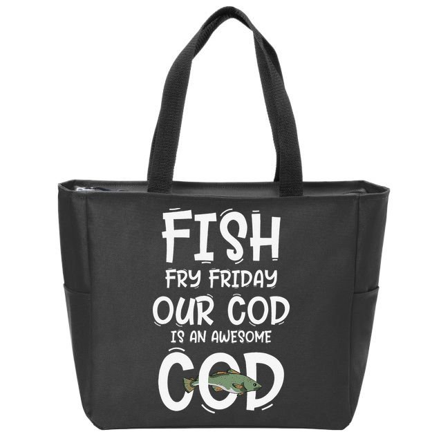Catholic Lent And Easter Christian Lenten Fish Fry Friday Zip Tote Bag