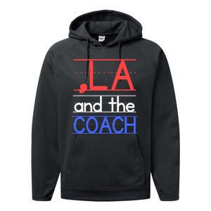 Comma La And The Coach Harris Walz 2024 Educators Performance Fleece Hoodie