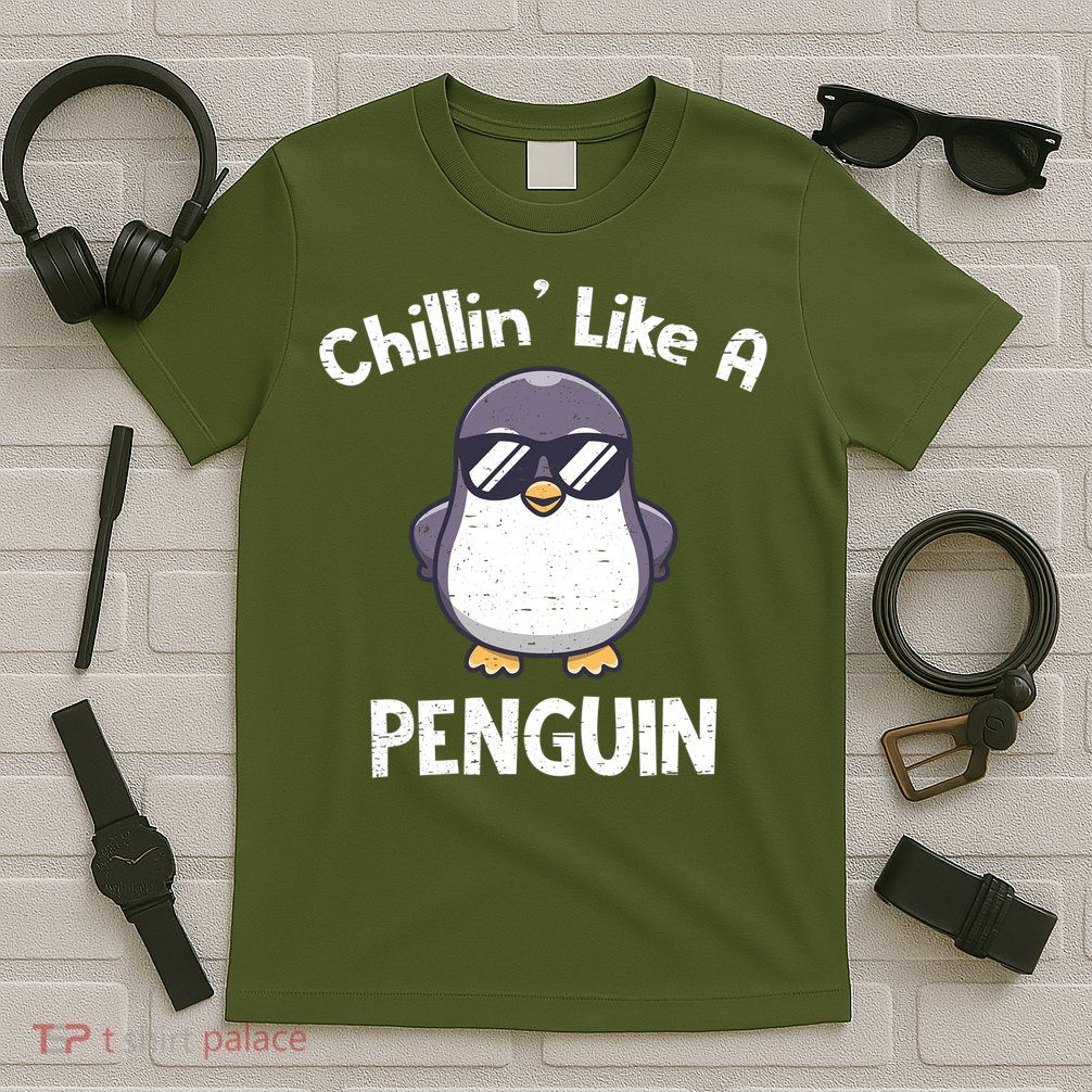 Chillin' Like A Penguin Funny Penguin Lover T-Shirt