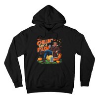 Chillin Like A Felon Donald Trump Buschlight Beer Halloween Hoodie