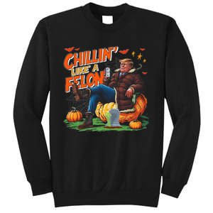 Chillin Like A Felon Donald Trump Buschlight Beer Halloween Sweatshirt