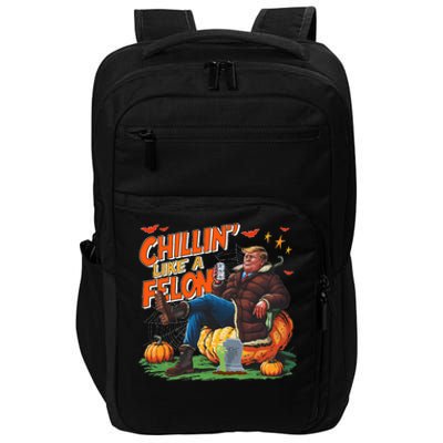 Chillin Like A Felon Donald Trump Buschlight Beer Halloween Impact Tech Backpack