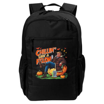 Chillin Like A Felon Donald Trump Buschlight Beer Halloween Daily Commute Backpack