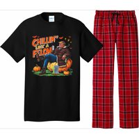 Chillin Like A Felon Donald Trump Buschlight Beer Halloween Pajama Set