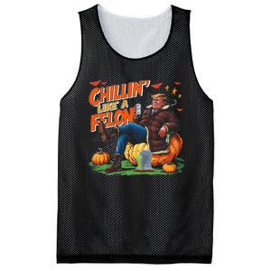 Chillin Like A Felon Donald Trump Buschlight Beer Halloween Mesh Reversible Basketball Jersey Tank