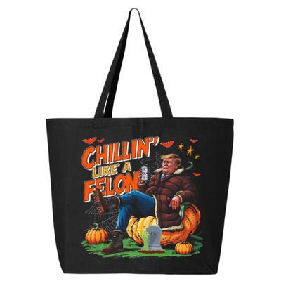 Chillin Like A Felon Donald Trump Buschlight Beer Halloween 25L Jumbo Tote