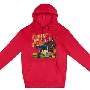 Chillin Like A Felon Donald Trump Buschlight Beer Halloween Premium Pullover Hoodie