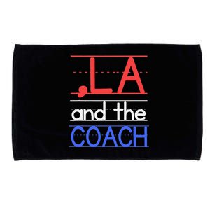 Comma La And The Coach Harris Walz 2024 Educators Gift Microfiber Hand Towel