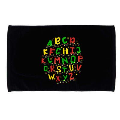 Christmas Lights Alphabet Student Learning Abc Teacher Xmas Microfiber Hand Towel