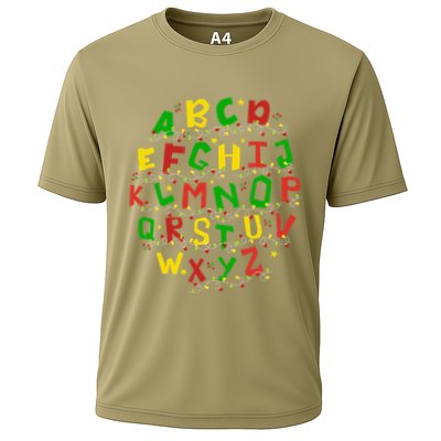 Christmas Lights Alphabet Student Learning Abc Teacher Xmas Performance Shirt