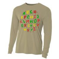 Christmas Lights Alphabet Student Learning Abc Teacher Xmas Cooling Performance Long Sleeve Crew