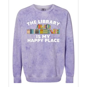 Cool Library Art For Men Women Bookworm Librarian Book Lover Colorblast Crewneck Sweatshirt