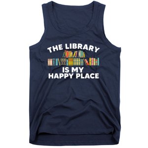 Cool Library Art For Men Women Bookworm Librarian Book Lover Tank Top