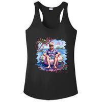 Chillin Like A Felon Funny Trump For President Summer 2024 Ladies PosiCharge Competitor Racerback Tank