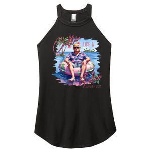 Chillin Like A Felon Funny Trump For President Summer 2024 Women's Perfect Tri Rocker Tank