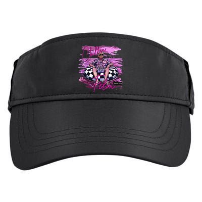 Chillin Like A Felon Retro Summer Pink Funny Trump 2024 Gift Adult Drive Performance Visor