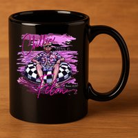 Chillin Like A Felon Retro Summer Pink Funny Trump 2024 Gift 11oz C Handle Ceramic Mug