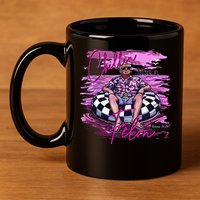 Chillin Like A Felon Retro Summer Pink Funny Trump 2024 Gift 11oz C Handle Ceramic Mug
