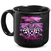 Chillin Like A Felon Retro Summer Pink Funny Trump 2024 Gift 15oz Campfire Ceramic Mug