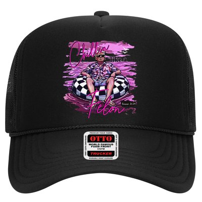 Chillin Like A Felon Retro Summer Pink Funny Trump 2024 Gift Hat